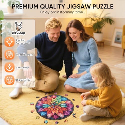 Mandala Wooden Puzzle (200 Count)