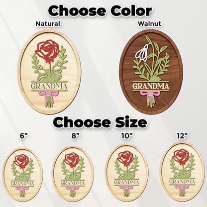 Personalized Birth Month Flower Sign