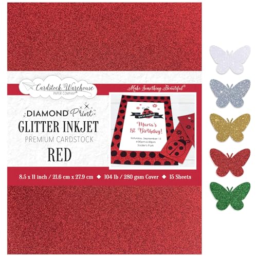 Cardstock Warehouse Diamond Print Inkjet Glitter