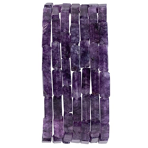 Natural Amethyst Rectangle Tube Beads 4x13mm 38cm (28 Count)
