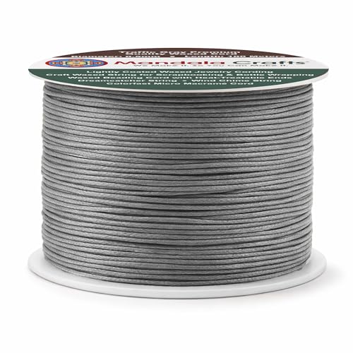 0.5mm Traffic Gray Waxed Cord