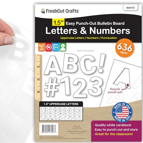 1.5 Inch Bulletin Board Letters & Numbers (728 Count)