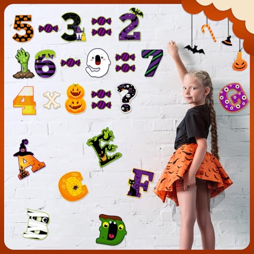 176 Pcs Halloween Bulletin Board Decorations Letters Numbers