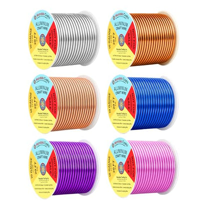 10 GA Gold Blue Purple Assorted Anodized Aluminum Craft Wire