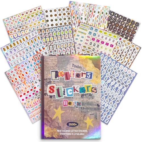2600+ Pcs Retro Alphabet Sticker Book