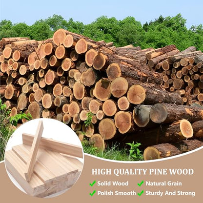 Wood Strips Slats Wooden Dowels for Crafts 1 (30 Count)