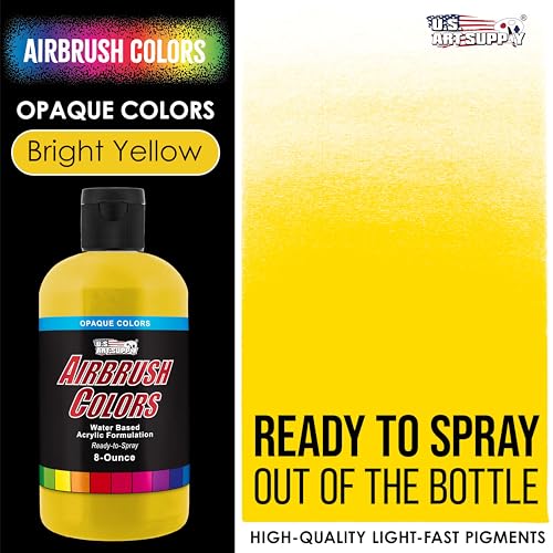 Opaque Bright Yellow Acrylic Airbrush Paint (8 Ounce)