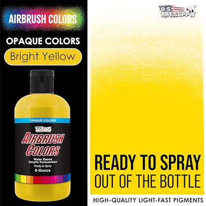 Opaque Bright Yellow Acrylic Airbrush Paint (8 Ounce)