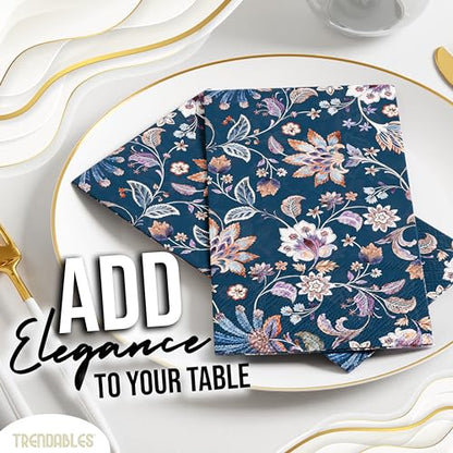 Floral Napkins for Decoupage 200 Pcs 3 Ply Floral Paper Napkins (200 Count)