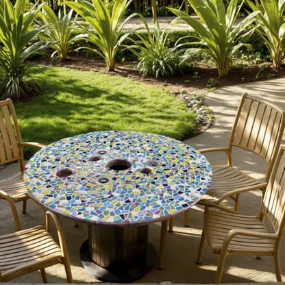 Blue Glass Mosaic Tiles for Crafts Bulk (7.05 Ounce)