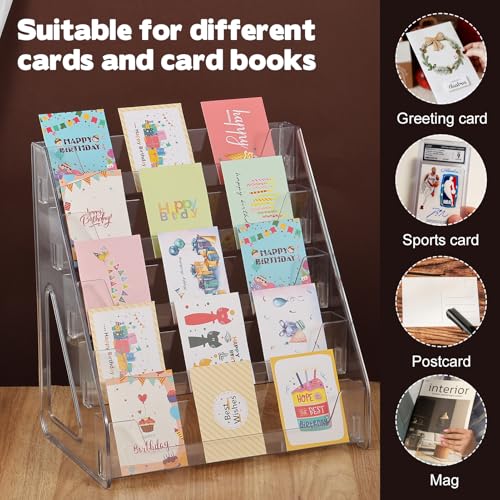 5 Tier Acrylic Card Display Stand (20 Count)