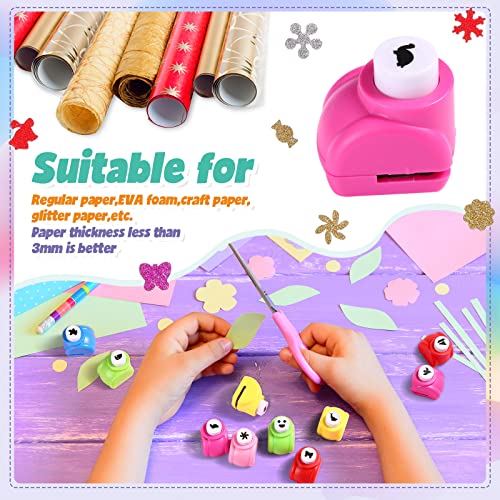 68 Pieces Scrapbook Paper Punch Hole Punches Shape Mini Gift Card Punch Small Scrapbooking Shape Cutters for Nail Stamp Supplies DIY Craft Fun Projects (68 Count)