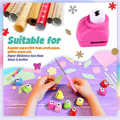 68 Pieces Scrapbook Paper Punch Hole Punches Shape Mini Gift Card Punch Small Scrapbooking Shape Cutters for Nail Stamp Supplies DIY Craft Fun Projects (68 Count)