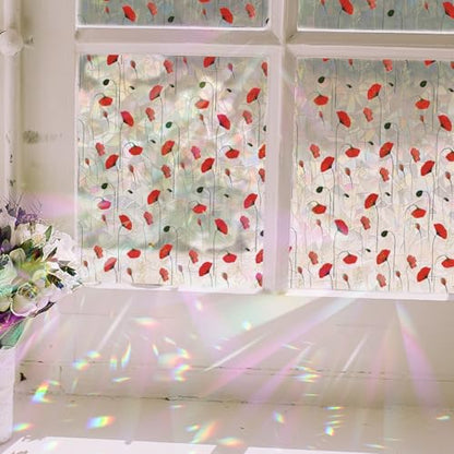 Rainbow 3D Window Stained Glass Privacy Film Decorative
