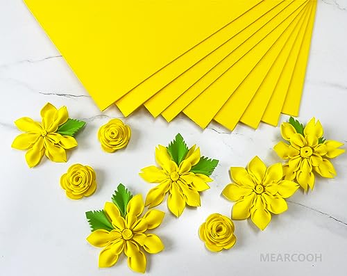 Yellow Foam Sheets Crafts 9x12 Inch 2mm Eva Color Craft Foam Paper for Crafts Project Preschoolers Classroom Scrapbooking DIY Cosplay (10 Count)