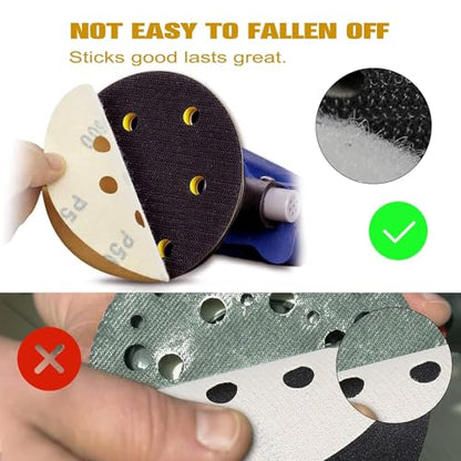 100PCS 5 Inch Sanding Discs 220 Grit Random Orbit Sander Sandpaper (100 Count)