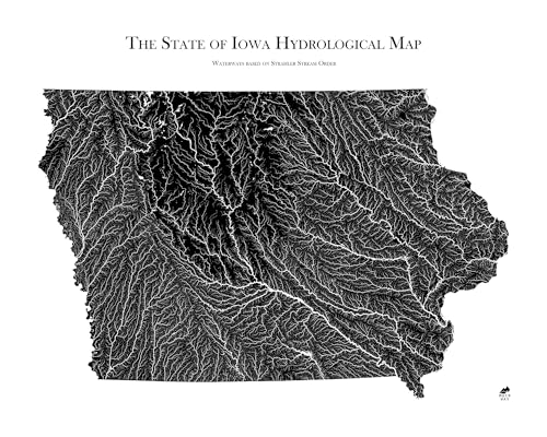 Hydrological River Map of Iowa