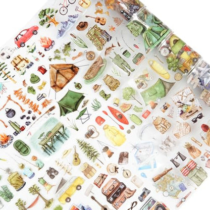 6 Rolls Travel PET Tape Set with Clip (6 Count)