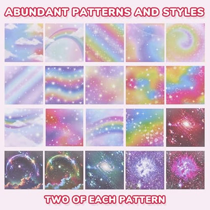 Dreamy Fantasy Patterned Origami Paper (50 Count)