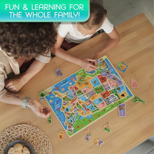 USA Map Wooden Puzzle