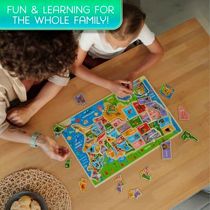 USA Map Wooden Puzzle