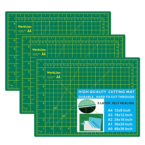 Full 9" x 12" Art Self Healing PVC Cutting Mat (3 Count)