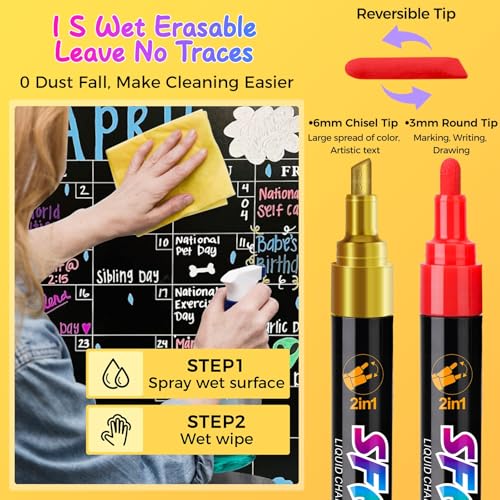 Liquid Chalk Markers for Blackboard (8 Count)