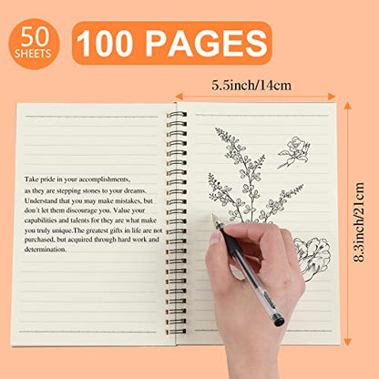 Spiral Notebook Bulk A5 College Ruled Journals Notebooks Lined 8.3 x 5.5 Inch Note Books Composition Writing Thick Paper Notebook for Office Business School Gifts Supplies