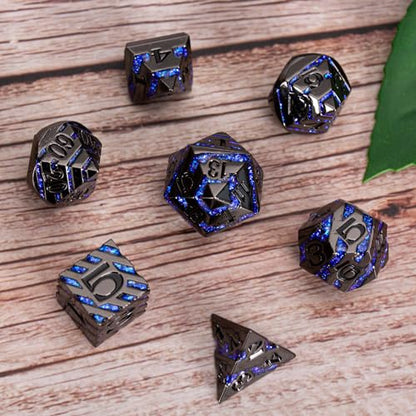 Inlay Metal Dice Set 7pcs