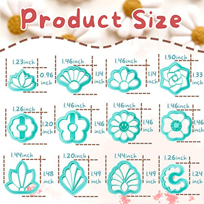 Flower Shape Polymer Clay Cutters Set