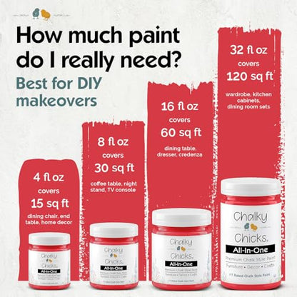 Poppy 32 Fl Oz Chalk Paint for Furniture All in One