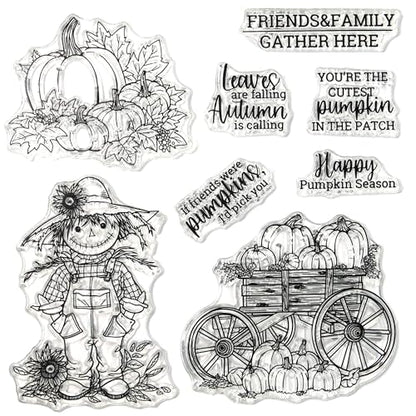 Halloween Clear Silicone stampReusable Stamp with Pumpkins