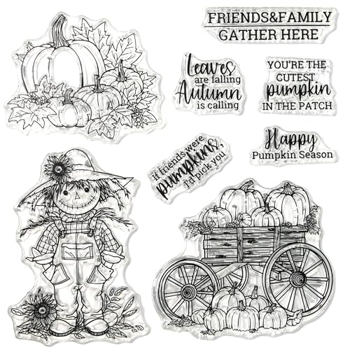 Halloween Clear Silicone stampReusable Stamp with Pumpkins