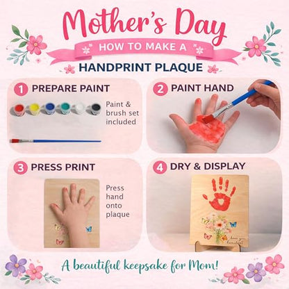 Flower Handprint Plaque For Mother's Day