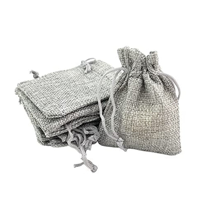 Pack Of 25 Burlap Gift Bags with Drawstring Linen Jewelry Pouches Wedding Hessian Jute Bags for Birthday and Treat Pouches Party Wedding Favors Gift