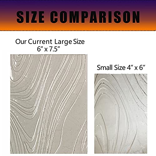 6 Sheets Large Clear Textured Stained Glass