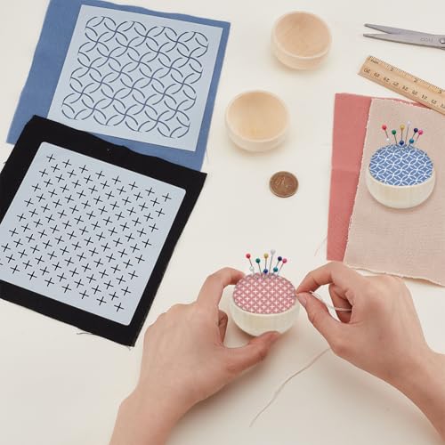 4 Set Sashiko Pin Cushion Bowls Making Kits (4 Count)