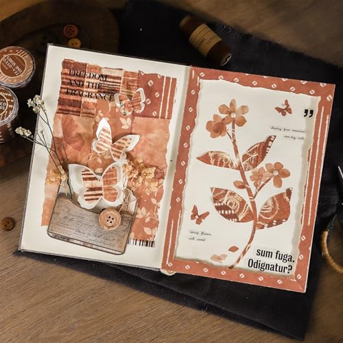 Tea Dyed Scrapbook Washi Tape Set (6 Count)