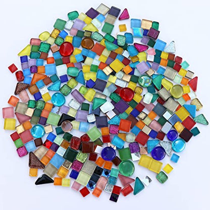 Assorted Colors Irregular Crystal Mosaic Tiles (9 Ounce)