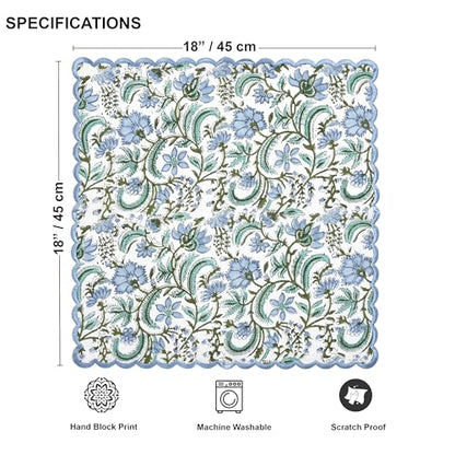 Hand Block Print Cloth Napkins (4 Count)