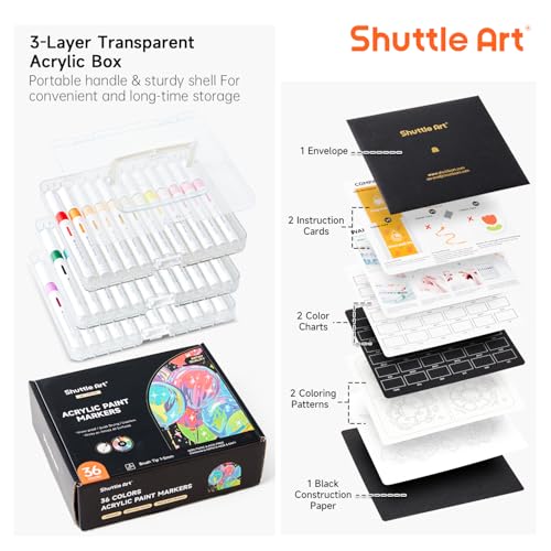 Automatic Ink Control Acrylic Paint Markers (36 Count)