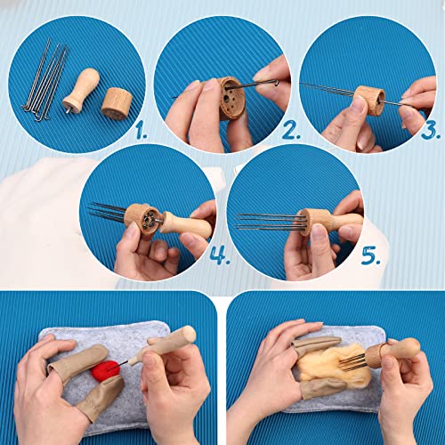 Needle Felting Kit 18 Colors Wool Felting Kit Wool Roving Set