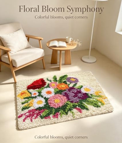 Blooming Garden Latch Hook Rug Kit for Adults