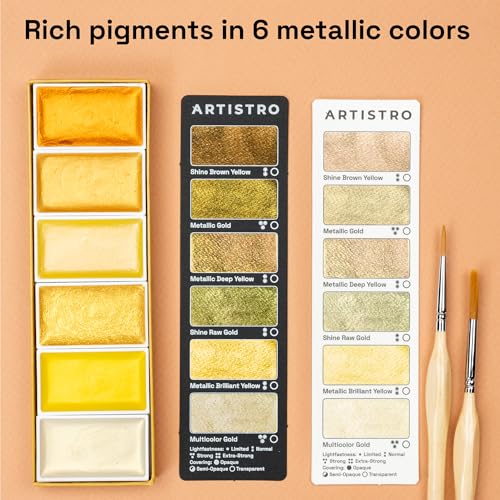 Professional Metallic Watercolor Paint Set for Adults