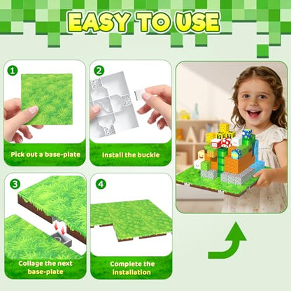 8PCS Magnetic Blocks Base Plates for Kids
