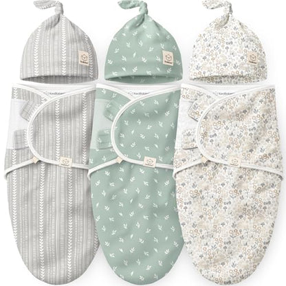 3pk Organic Swaddles for Newborns Girls (3 Count)