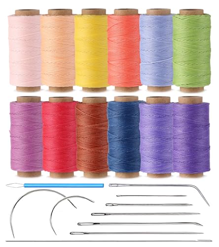10 Year Popular Assorted Colors Round Waxed Thread (12 Color)