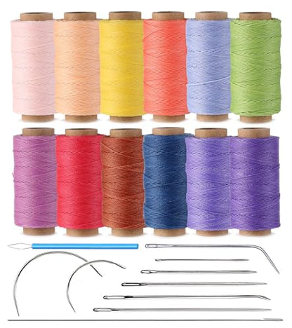 10 Year Popular Assorted Colors Round Waxed Thread (12 Color)