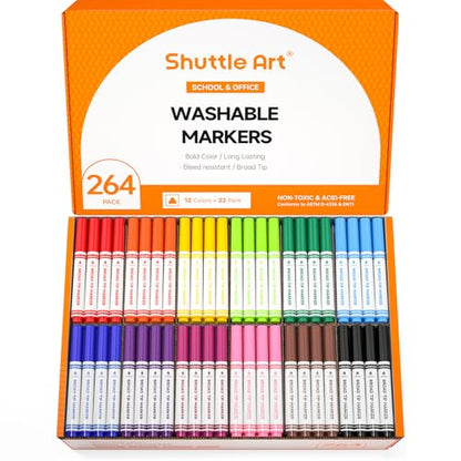 264 Pack Washable Markers (264 Count)