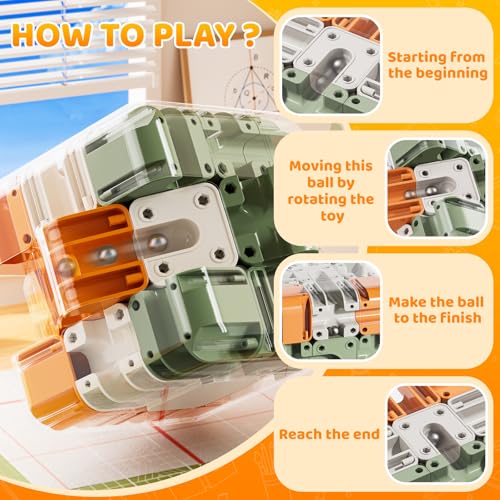 3D Rolling Ball Puzzle Maze Cube